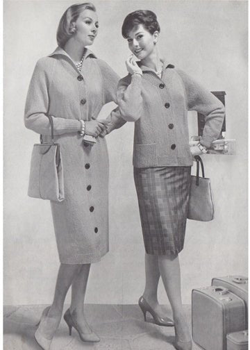 vintage knitting patterns download Day17Vintage L1064 Coat Dress and Shortie