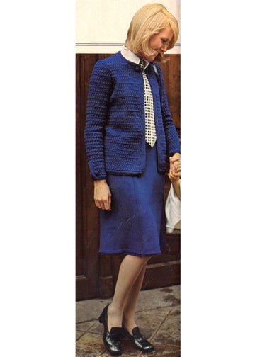 vintage knitting patterns download Day17Vintage L1106 Crochet Skirt Suit