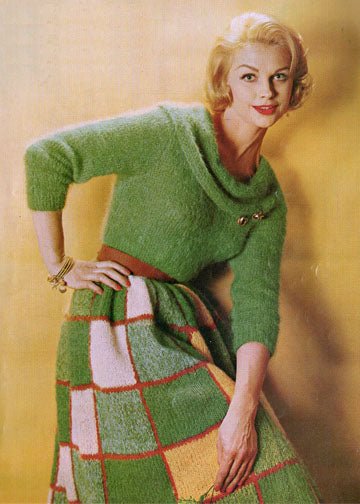 vintage knitting patterns download Day17Vintage L1139 Fifties Skirt Set