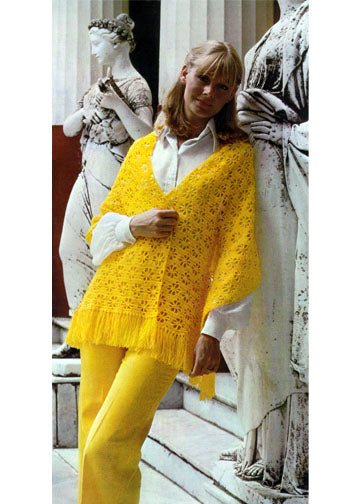 vintage knitting patterns download Day17Vintage L1176 Floral Lace Crocheted Stole