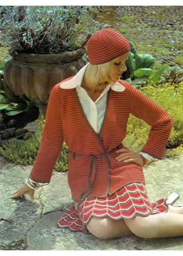 vintage knitting patterns download Day17Vintage L1181 70s does 30s Skirt Suit