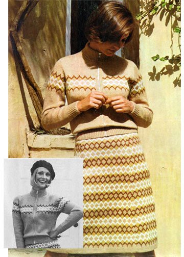 vintage knitting patterns download Day17Vintage L1183 Patterned Skirt Suit