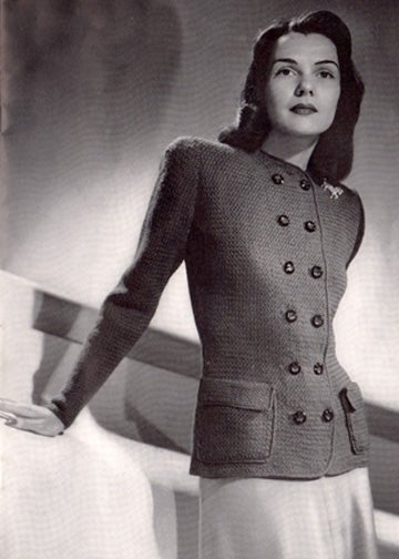 vintage knitting patterns download Day17Vintage L1186 Forties Knitted Jacket