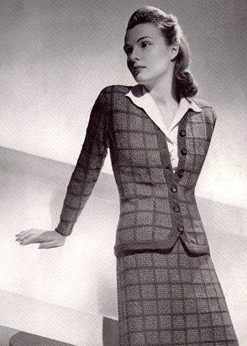 vintage knitting patterns download Day17Vintage L1188 Checkered Suit