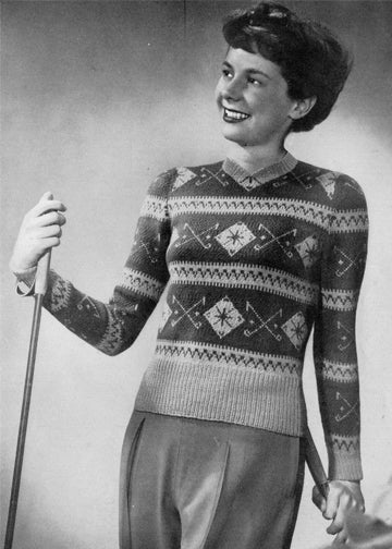 vintage knitting patterns download Day17Vintage L1213 Forties Golf Sweater