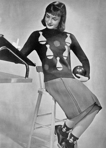 vintage knitting patterns download Day17Vintage L1217 Bowling Sweater and Socks