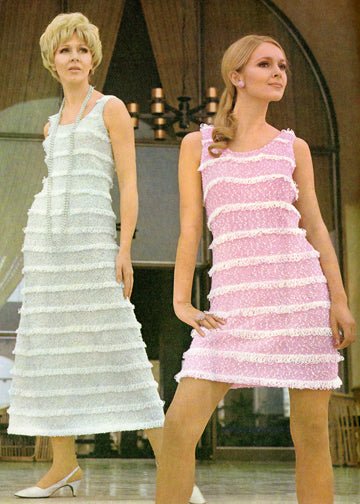 vintage knitting patterns download Day17Vintage L1223 Sixties Fringed Dresses