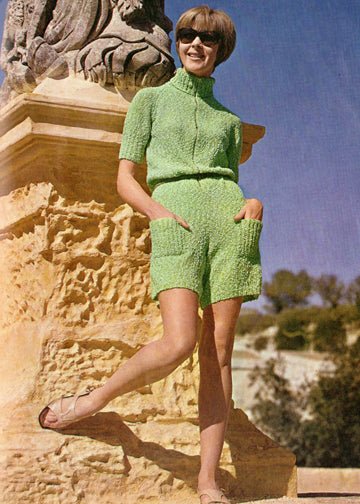 vintage knitting patterns download Day17Vintage L1232 Zip-Front Sixties Romper
