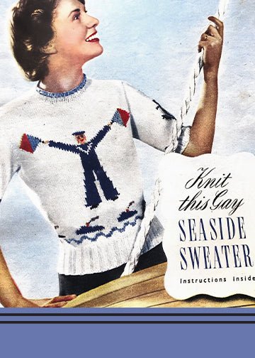 vintage knitting patterns download Day17Vintage L1235 Seaside Sweater