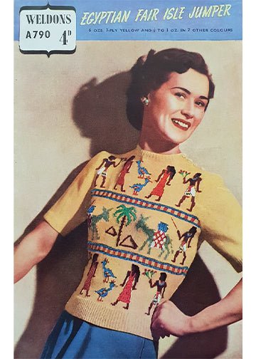 vintage knitting patterns download Day17Vintage L1236 1940s Egyptian Jumper
