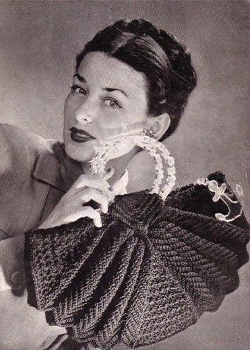 vintage knitting patterns download Day17Vintage L1247 1940s Crochet Purse