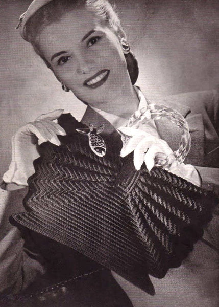 vintage knitting patterns download Day17Vintage L1248 1940s Crochet Handbag