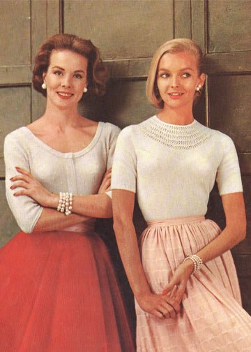 vintage knitting patterns download Day17Vintage L1285 Fifties Evening Blouses
