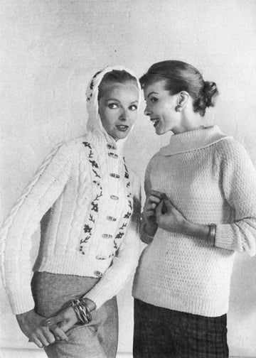 vintage knitting patterns download Day17Vintage L1289 1950s Tyrolean Sweater and Textured Pullover