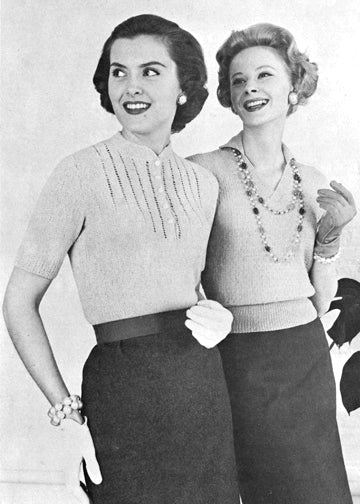 vintage knitting patterns download Day17Vintage L1290 Knitted Fifties Blouses