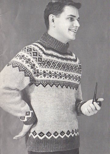 vintage knitting patterns download Day17Vintage M1003 Scandinavian Pullover