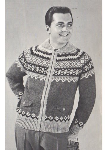 vintage knitting patterns download Day17Vintage M1004 Scandinavian Cardigan