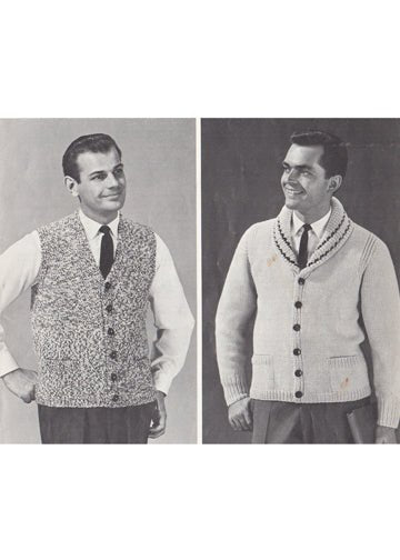 vintage knitting patterns download Day17Vintage M1007 Sleeveless or Collared Cardigan