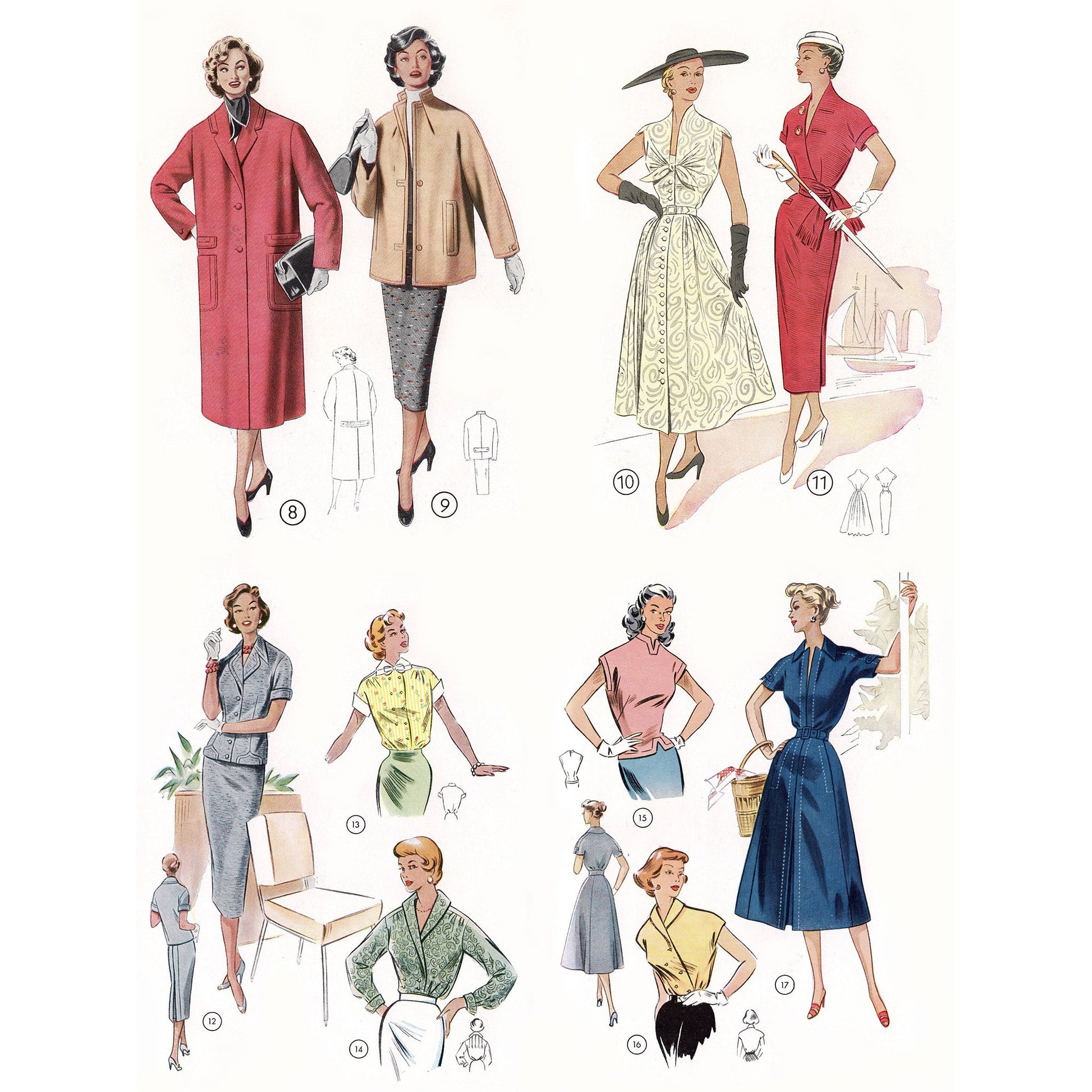 vintage knitting patterns download Day17Vintage B1060 1956 German Pattern Drafting Book for Sewing