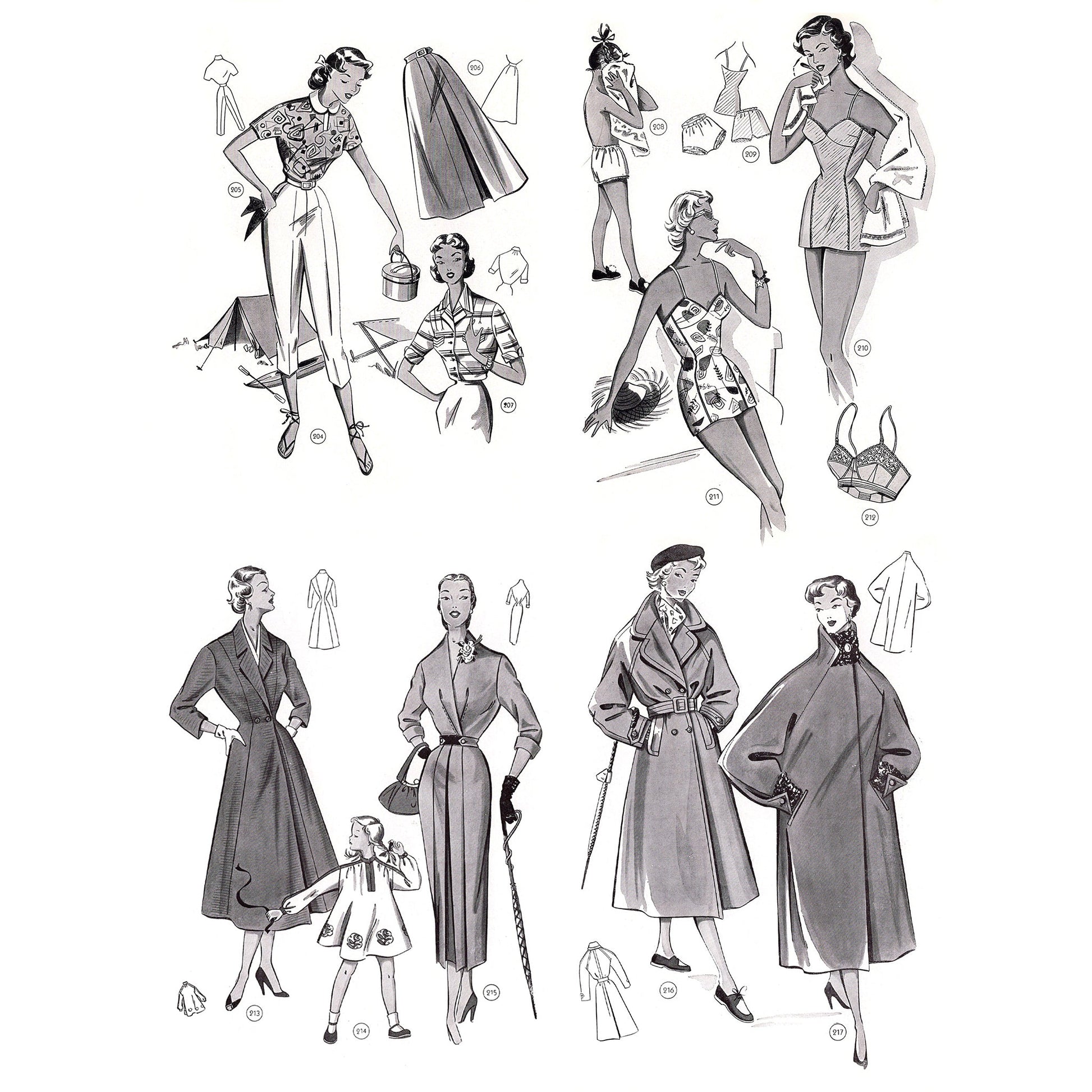 vintage knitting patterns download Day17Vintage B1069 German Pattern Drafting Book for Sewing 1955 / 1956
