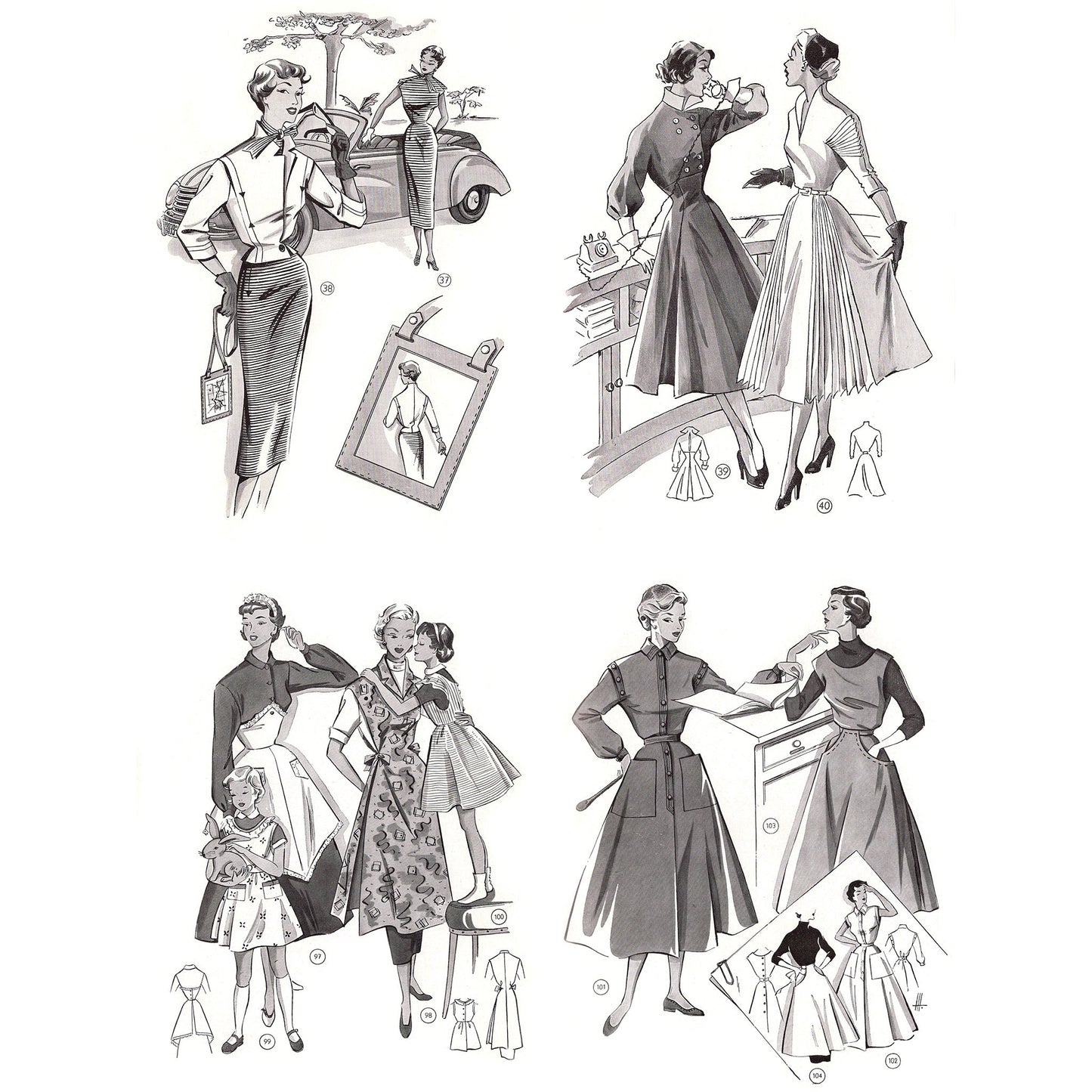 vintage knitting patterns download Day17Vintage B1069 German Pattern Drafting Book for Sewing 1955 / 1956