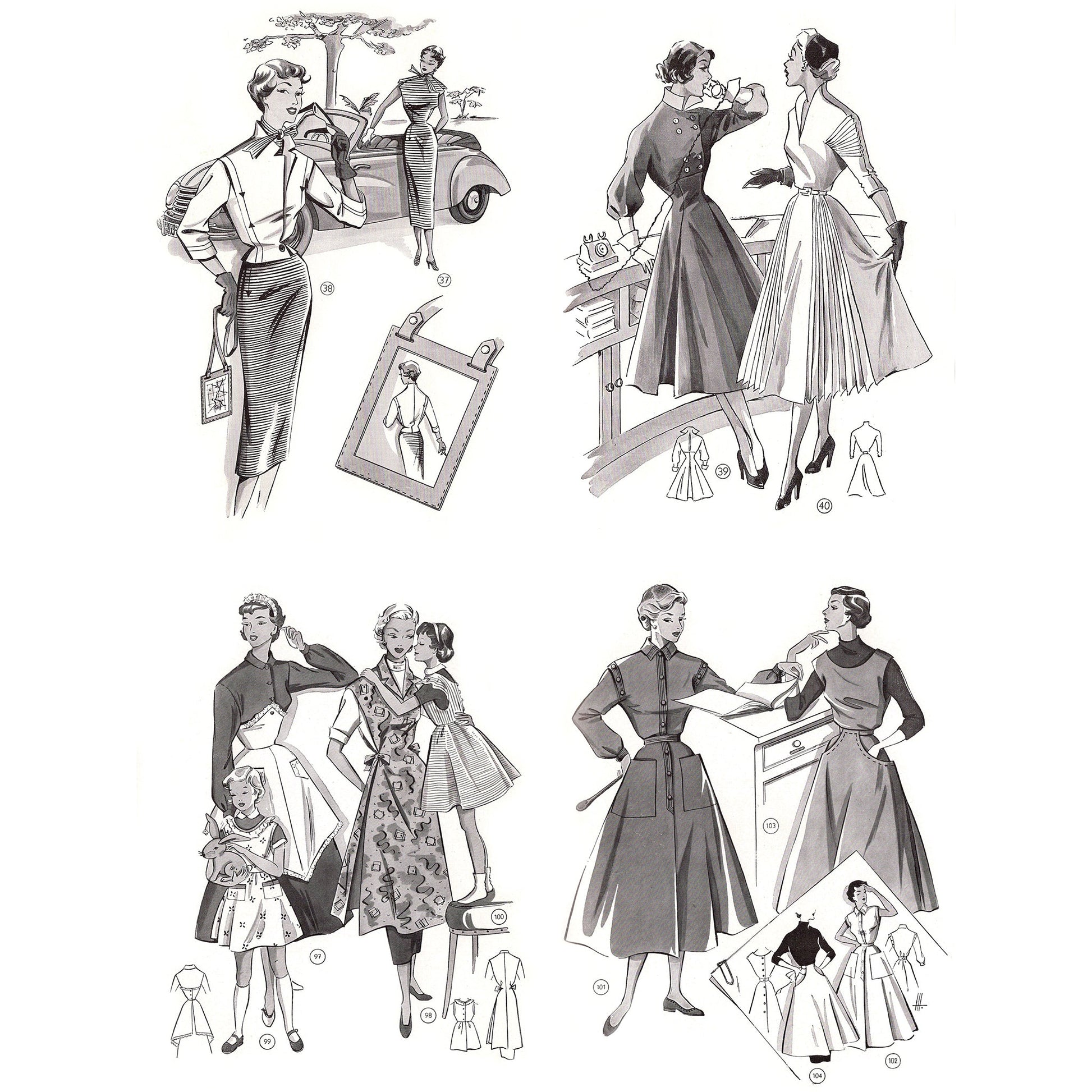 vintage knitting patterns download Day17Vintage B1069 German Pattern Drafting Book for Sewing 1955 / 1956
