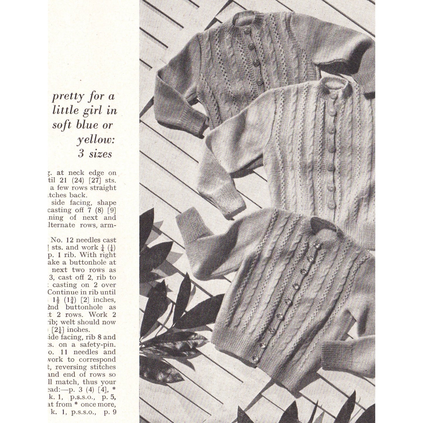 vintage knitting patterns download Day17Vintage B1002 Stitchcraft Magazine August 1954