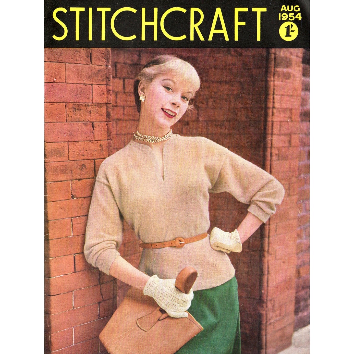 vintage knitting patterns download Day17Vintage B1002 Stitchcraft Magazine August 1954