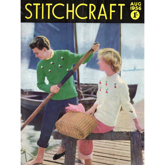 vintage knitting patterns download Day17Vintage B1003 Stitchcraft Magazine August 1956