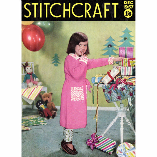 vintage knitting patterns download Day17Vintage B1006 Stitchcraft Magazine December 1957