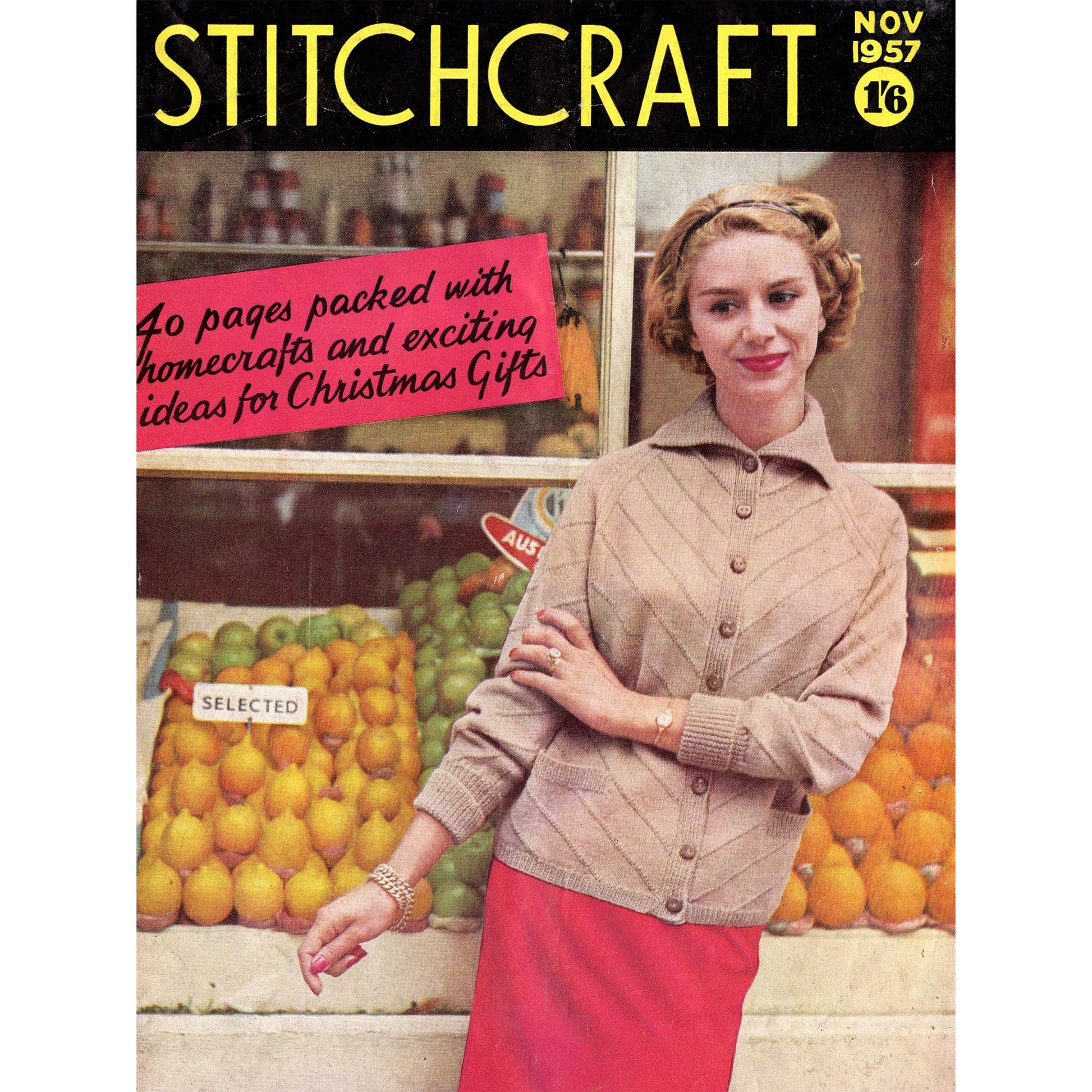 vintage knitting patterns download Day17Vintage B1007 Stitchcraft Magazine November 1957