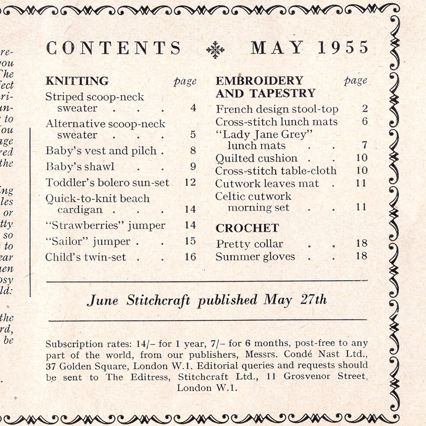 vintage knitting patterns download Day17Vintage B1011 Stitchcraft Magazine May 1955