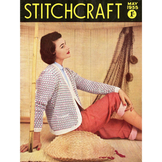 vintage knitting patterns download Day17Vintage B1011 Stitchcraft Magazine May 1955