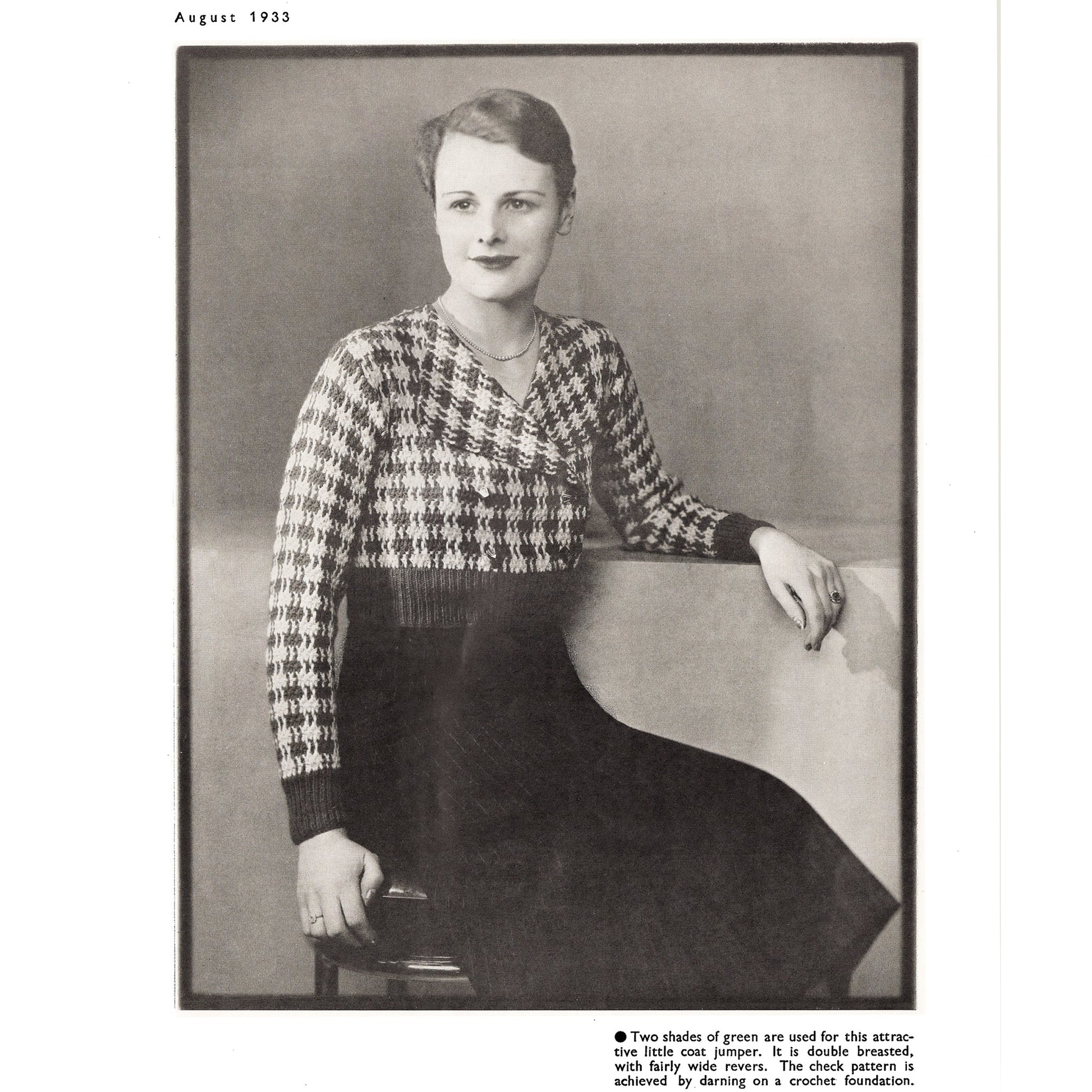 vintage knitting patterns download Day17Vintage B1065 Stitchcraft Magazine August 1933