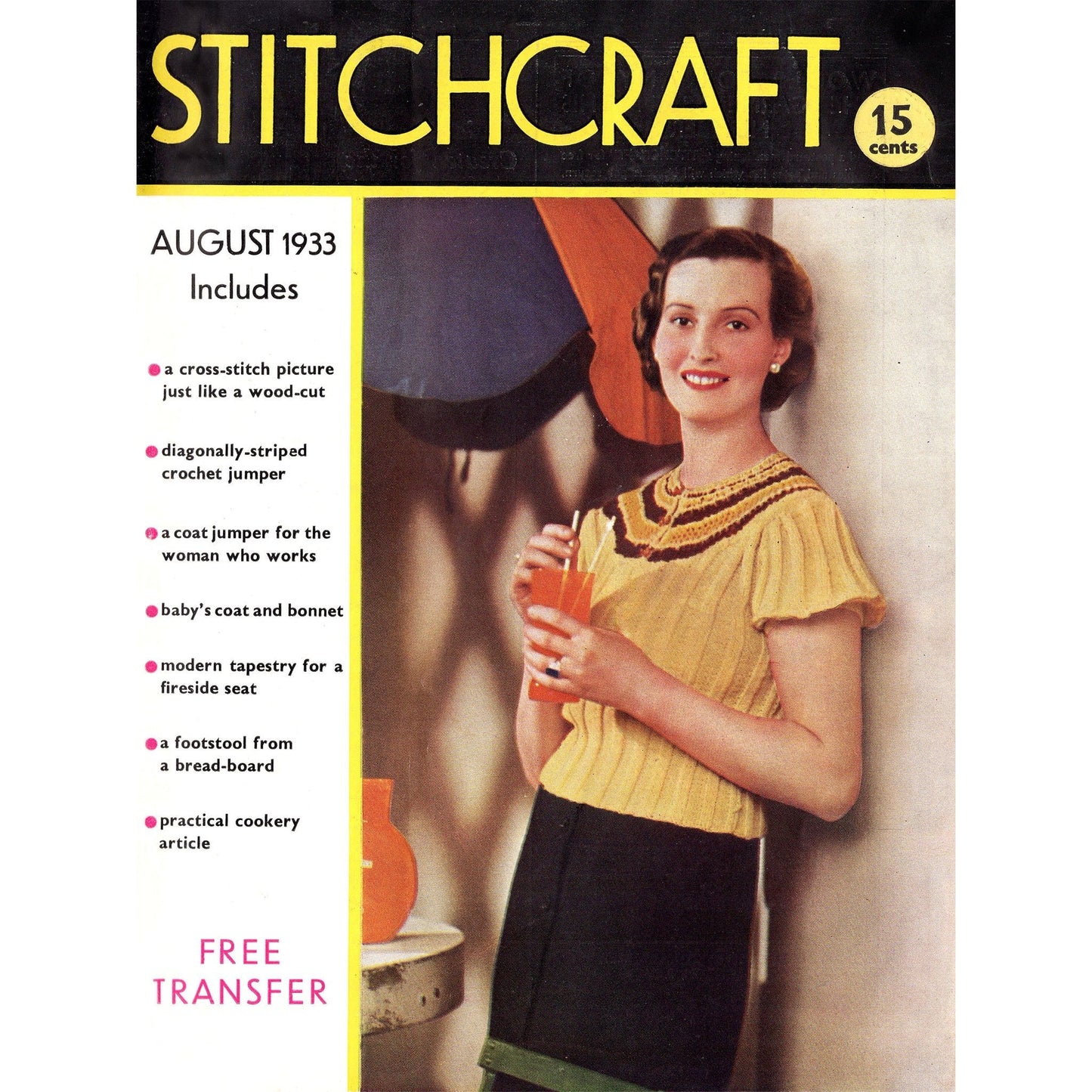 vintage knitting patterns download Day17Vintage B1065 Stitchcraft Magazine August 1933