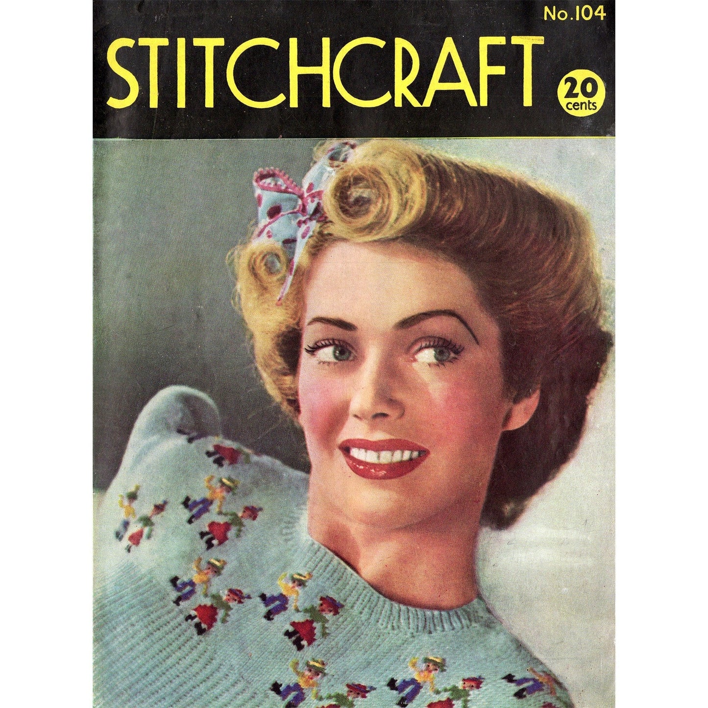 vintage knitting patterns download Day17Vintage B1066 Stitchcraft Magazine No. 104 April 1941