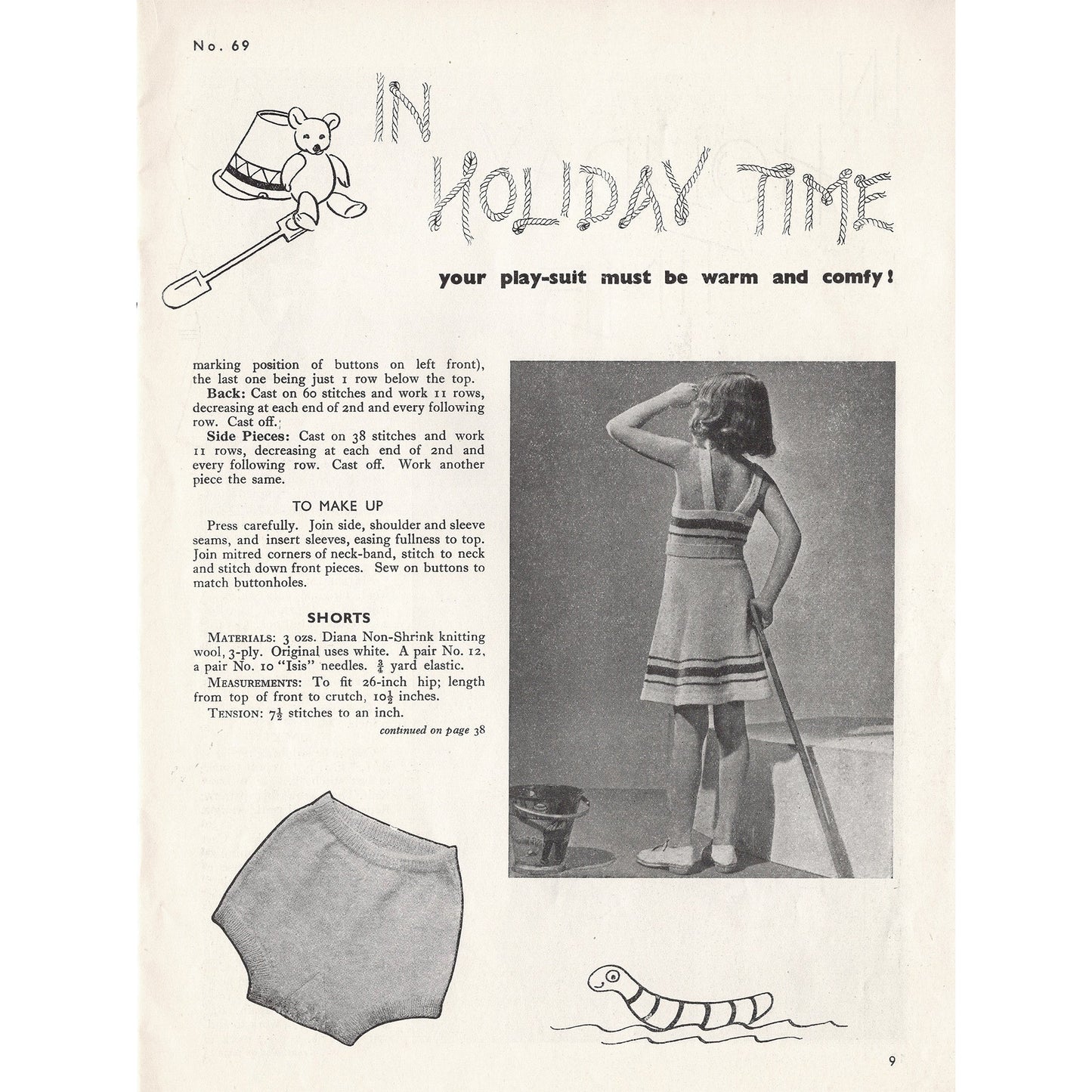 vintage knitting patterns download Day17Vintage B1067 Stitchcraft Magazine No. 69 1938