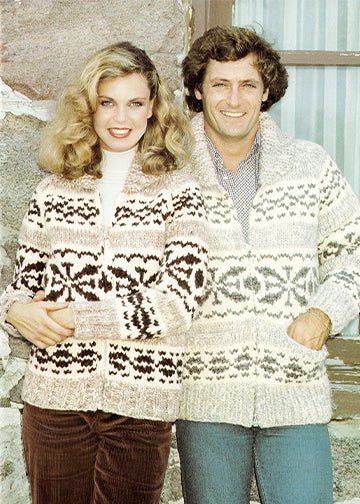 vintage knitting patterns download Day17Vintage U1002 Snowflake Cowichan Sweater